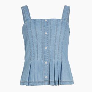 Laura Denim Peplum Tank